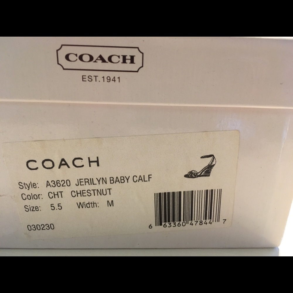 Coach Strappy Sandal Studs Wedge Heel- 5.5 - Picture 2 of 4